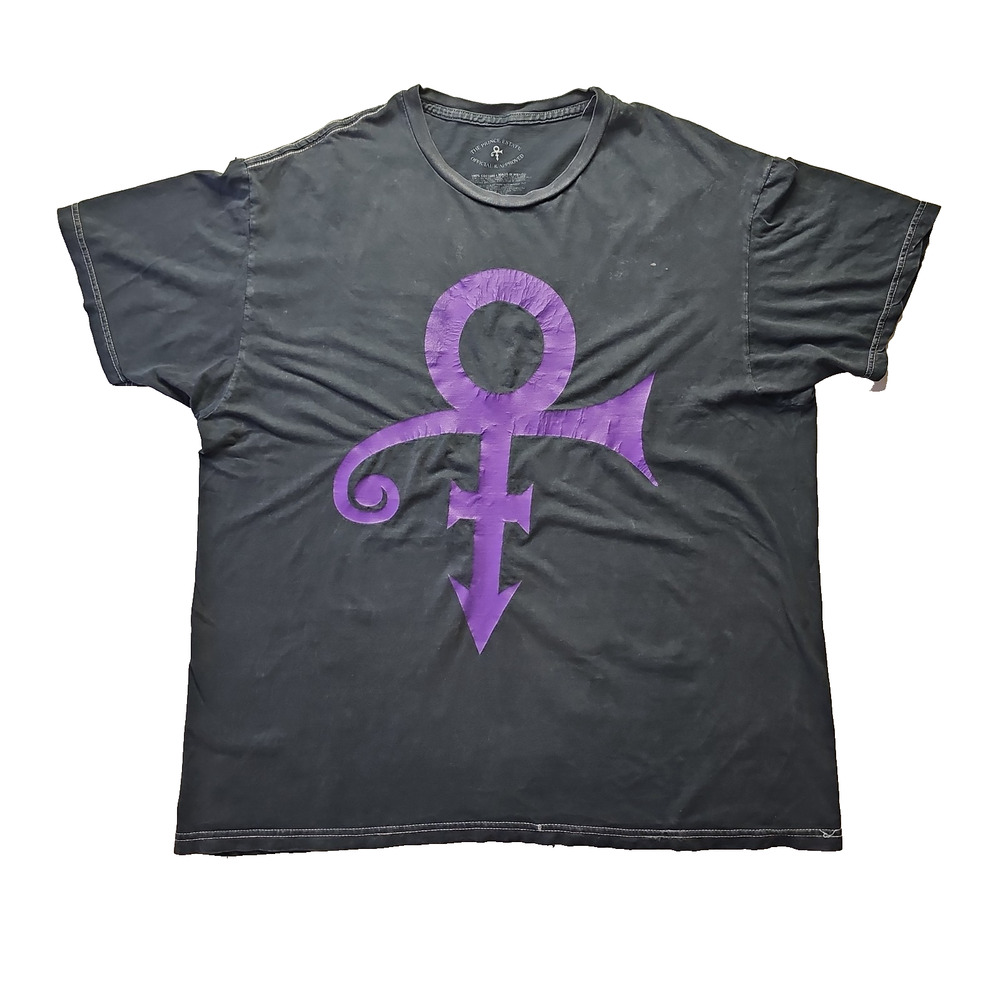 Prince Estate Official Love Symbol T Shirt Mens XL Purple Graphic Distressed